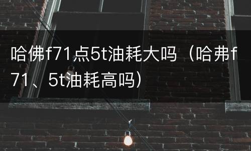 哈佛f71点5t油耗大吗（哈弗f71、5t油耗高吗）