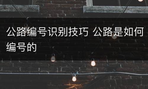 公路编号识别技巧 公路是如何编号的