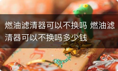燃油滤清器可以不换吗 燃油滤清器可以不换吗多少钱