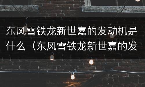 东风雪铁龙新世嘉的发动机是什么（东风雪铁龙新世嘉的发动机是什么型号的）