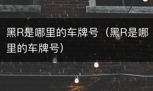 黑R是哪里的车牌号（黑R是哪里的车牌号）