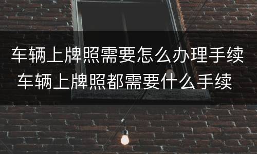 车辆上牌照需要怎么办理手续 车辆上牌照都需要什么手续