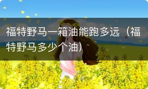 福特野马一箱油能跑多远（福特野马多少个油）