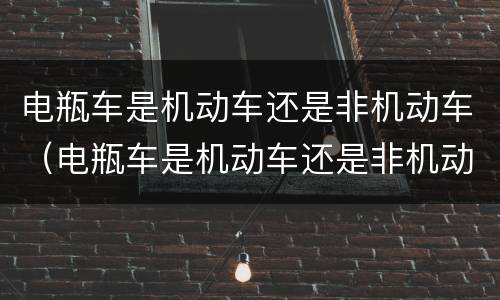 电瓶车是机动车还是非机动车（电瓶车是机动车还是非机动车道）