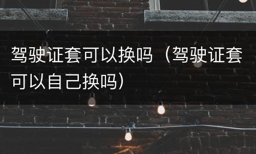 驾驶证套可以换吗（驾驶证套可以自己换吗）