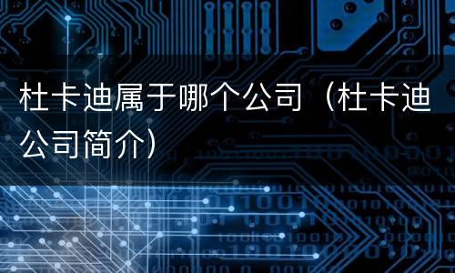 杜卡迪属于哪个公司（杜卡迪公司简介）