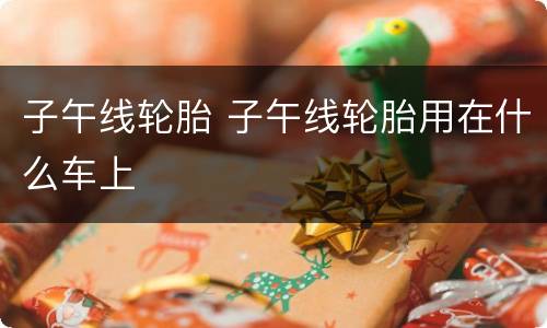 子午线轮胎 子午线轮胎用在什么车上