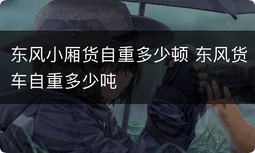东风小厢货自重多少顿 东风货车自重多少吨