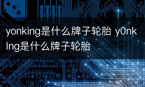 yonking是什么牌子轮胎 y0nklng是什么牌子轮胎