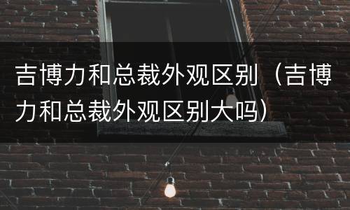吉博力和总裁外观区别（吉博力和总裁外观区别大吗）
