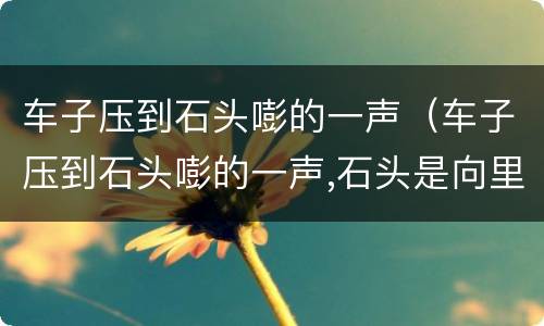 车子压到石头嘭的一声（车子压到石头嘭的一声,石头是向里面吗?）