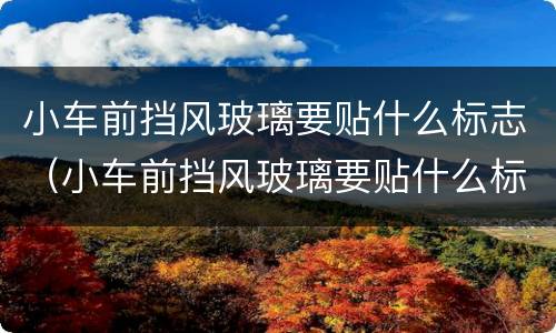 小车前挡风玻璃要贴什么标志（小车前挡风玻璃要贴什么标志好）