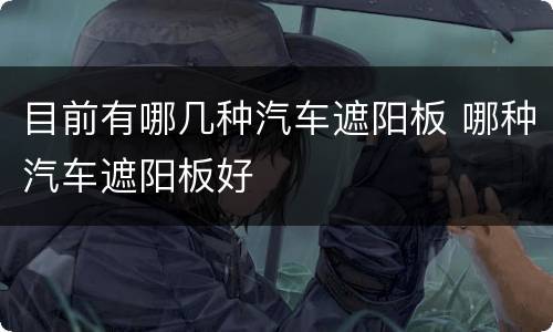 目前有哪几种汽车遮阳板 哪种汽车遮阳板好