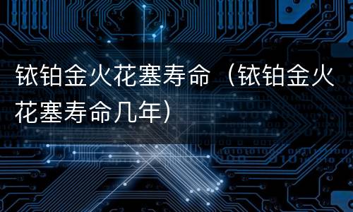 铱铂金火花塞寿命（铱铂金火花塞寿命几年）
