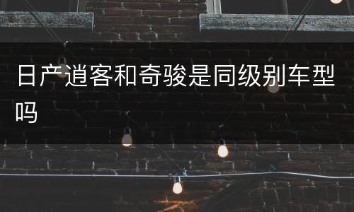 日产逍客和奇骏是同级别车型吗