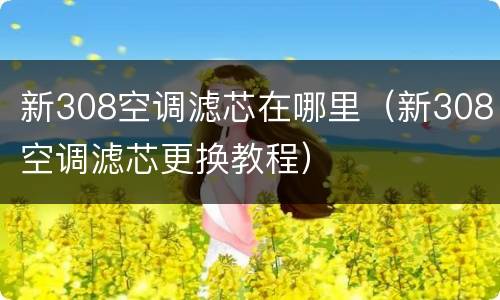 新308空调滤芯在哪里（新308空调滤芯更换教程）
