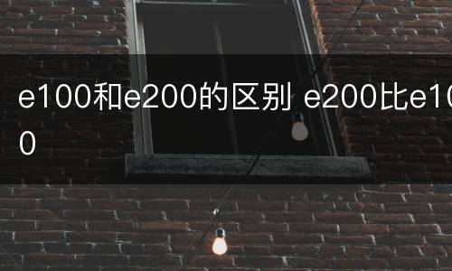 e100和e200的区别 e200比e100