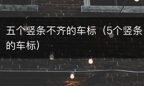 五个竖条不齐的车标（5个竖条的车标）