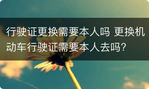 行驶证更换需要本人吗 更换机动车行驶证需要本人去吗?