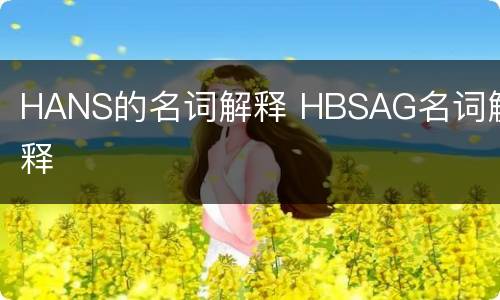 HANS的名词解释 HBSAG名词解释