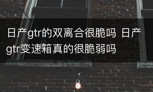 日产gtr的双离合很脆吗 日产gtr变速箱真的很脆弱吗