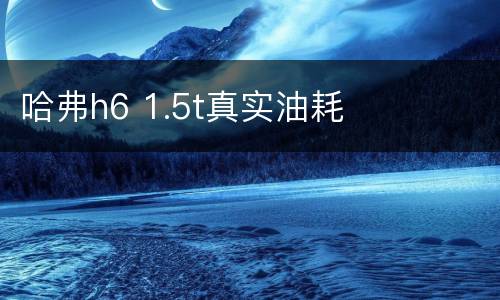 哈弗h6 1.5t真实油耗