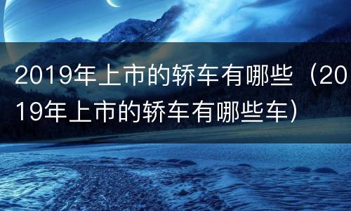 2019年上市的轿车有哪些（2019年上市的轿车有哪些车）