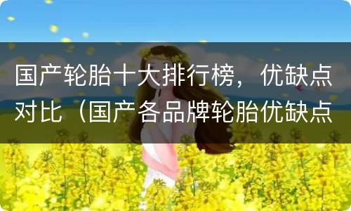 国产轮胎十大排行榜，优缺点对比（国产各品牌轮胎优缺点对比）