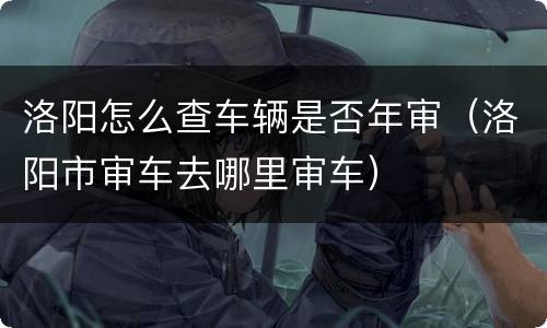 洛阳怎么查车辆是否年审（洛阳市审车去哪里审车）