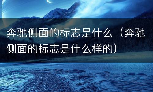 奔驰侧面的标志是什么（奔驰侧面的标志是什么样的）