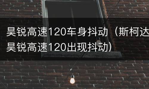 昊锐高速120车身抖动（斯柯达昊锐高速120出现抖动）