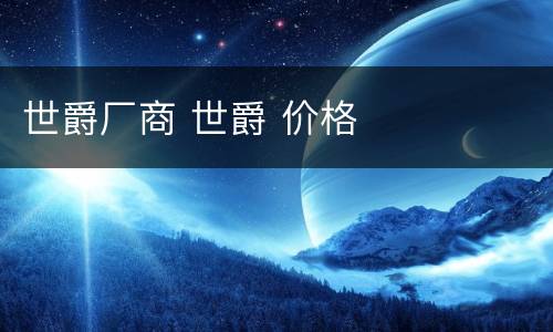世爵厂商 世爵 价格