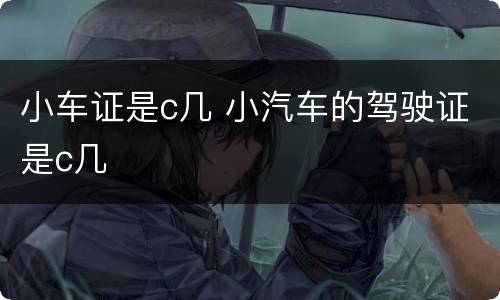 小车证是c几 小汽车的驾驶证是c几