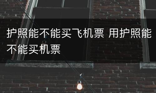 护照能不能买飞机票 用护照能不能买机票