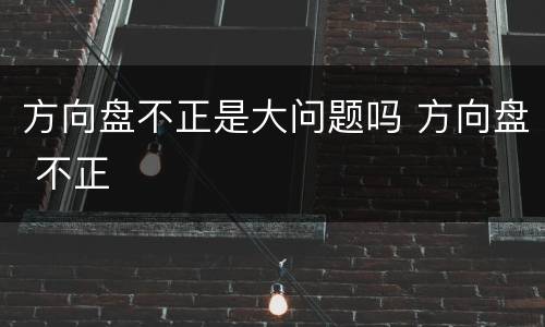 方向盘不正是大问题吗 方向盘 不正