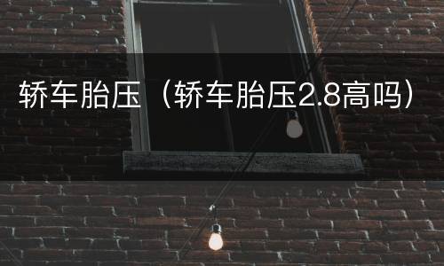 轿车胎压（轿车胎压2.8高吗）