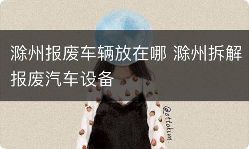 滁州报废车辆放在哪 滁州拆解报废汽车设备