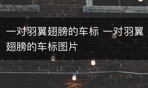 一对羽翼翅膀的车标 一对羽翼翅膀的车标图片
