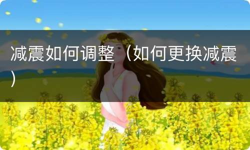 减震如何调整（如何更换减震）
