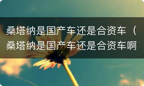 桑塔纳是国产车还是合资车（桑塔纳是国产车还是合资车啊）
