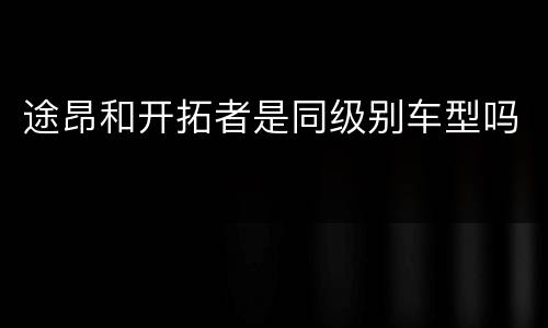 途昂和开拓者是同级别车型吗