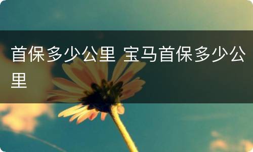 首保多少公里 宝马首保多少公里