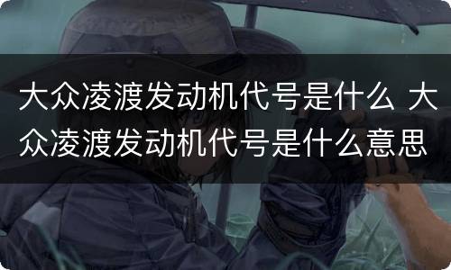 大众凌渡发动机代号是什么 大众凌渡发动机代号是什么意思