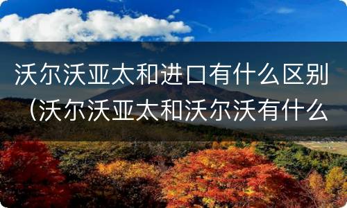 沃尔沃亚太和进口有什么区别（沃尔沃亚太和沃尔沃有什么区别）