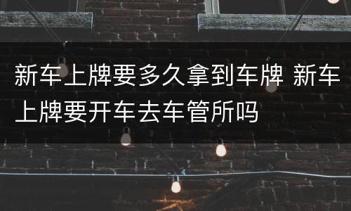 新车上牌要多久拿到车牌 新车上牌要开车去车管所吗