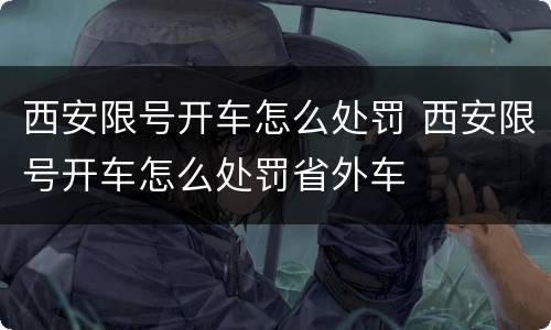 西安限号开车怎么处罚 西安限号开车怎么处罚省外车