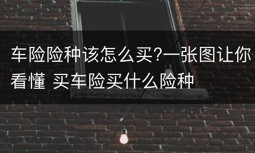 车险险种该怎么买?一张图让你看懂 买车险买什么险种
