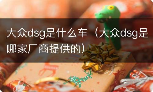 大众dsg是什么车（大众dsg是哪家厂商提供的）