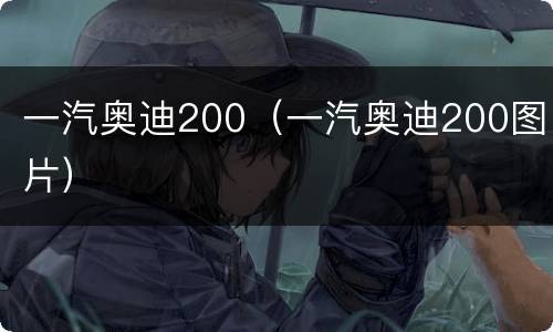一汽奥迪200（一汽奥迪200图片）