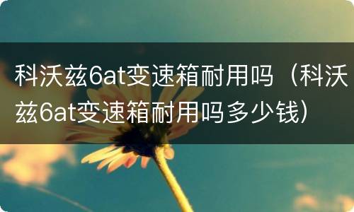 科沃兹6at变速箱耐用吗（科沃兹6at变速箱耐用吗多少钱）